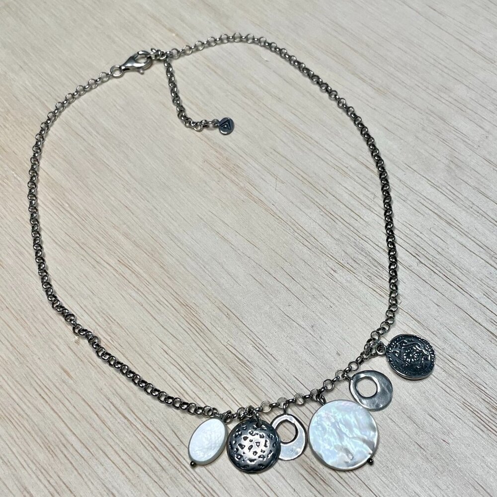 Silpada Sterling Silver and Mother of Pearl Charm Necklace N1830 - Picture 3 of 4